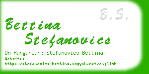 bettina stefanovics business card